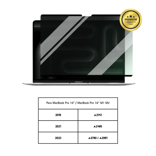 Protector de Pantalla de Privacidad Magnético Desmontable M1 M2 M3 Para Macbook Pro Air 13 13.6 14 15.3 16.2 pulgadas Filtro Anti-Espía/Miradas Indiscretas para Portátil