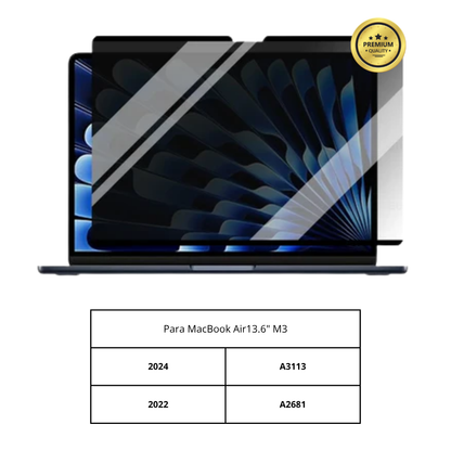 Protector de Pantalla de Privacidad Magnético Desmontable M1 M2 M3 Para Macbook Pro Air 13 13.6 14 15.3 16.2 pulgadas Filtro Anti-Espía/Miradas Indiscretas para Portátil